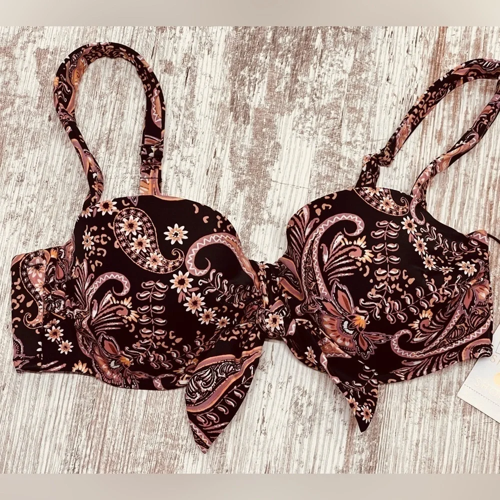 Women’s Paisley Bralette Bikini Top - Shade & Shore
